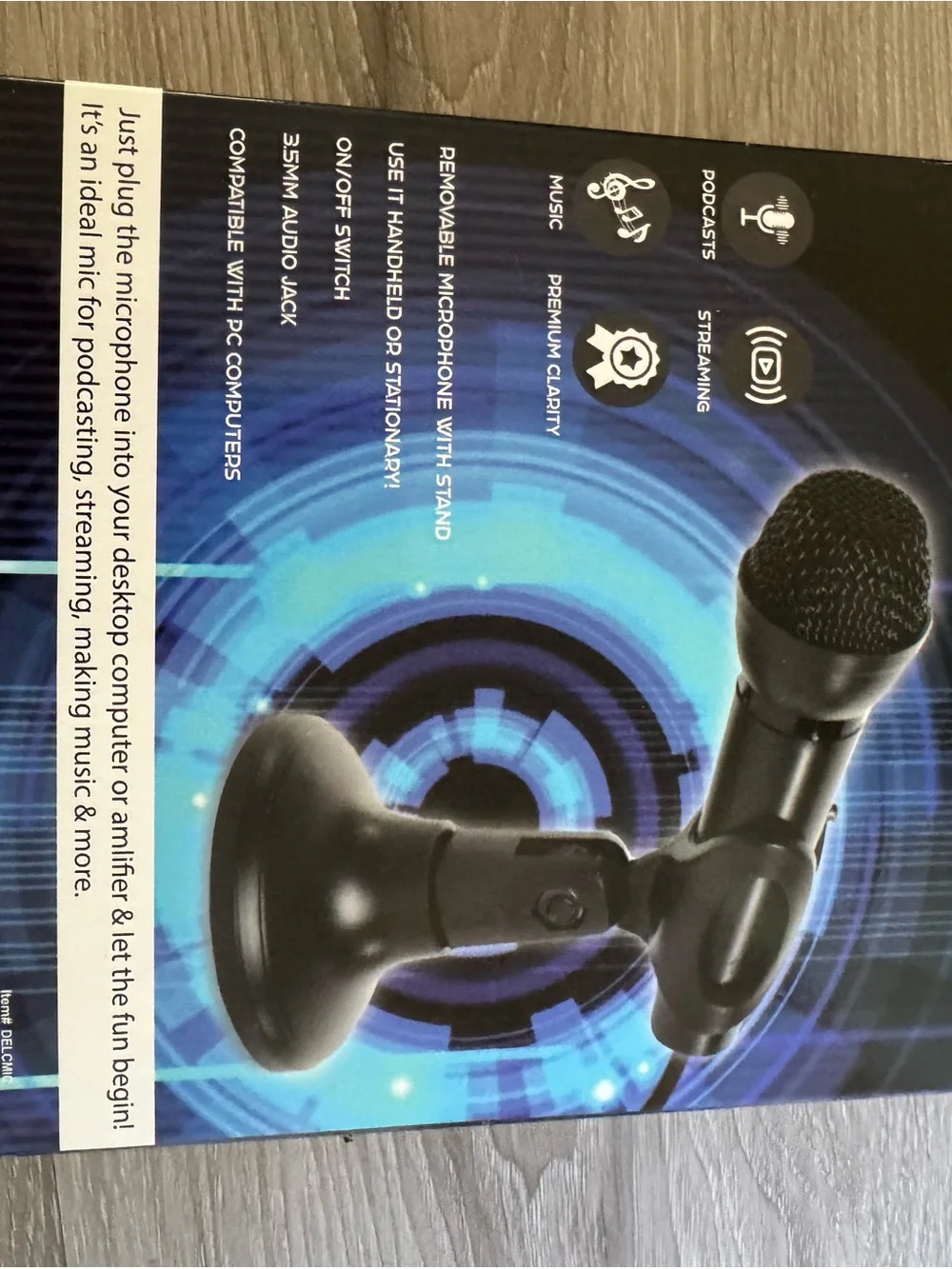 Black Desktop Microphone - Compact Desktop Microphone for Podcasts & Streaming